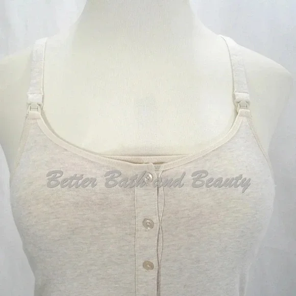 SMALL Gilligan & O'Malley Nursing Henley Cami Oatmeal NWT - Picture 6 of 11